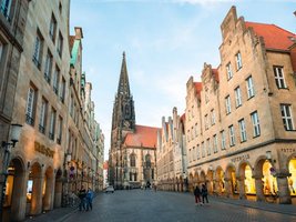 Prinzipalmarkt Münster Blick auf Lambertikirche