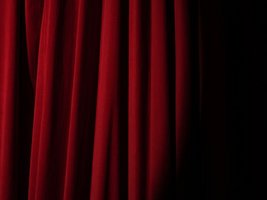 Roter Theatervohang aus Samt